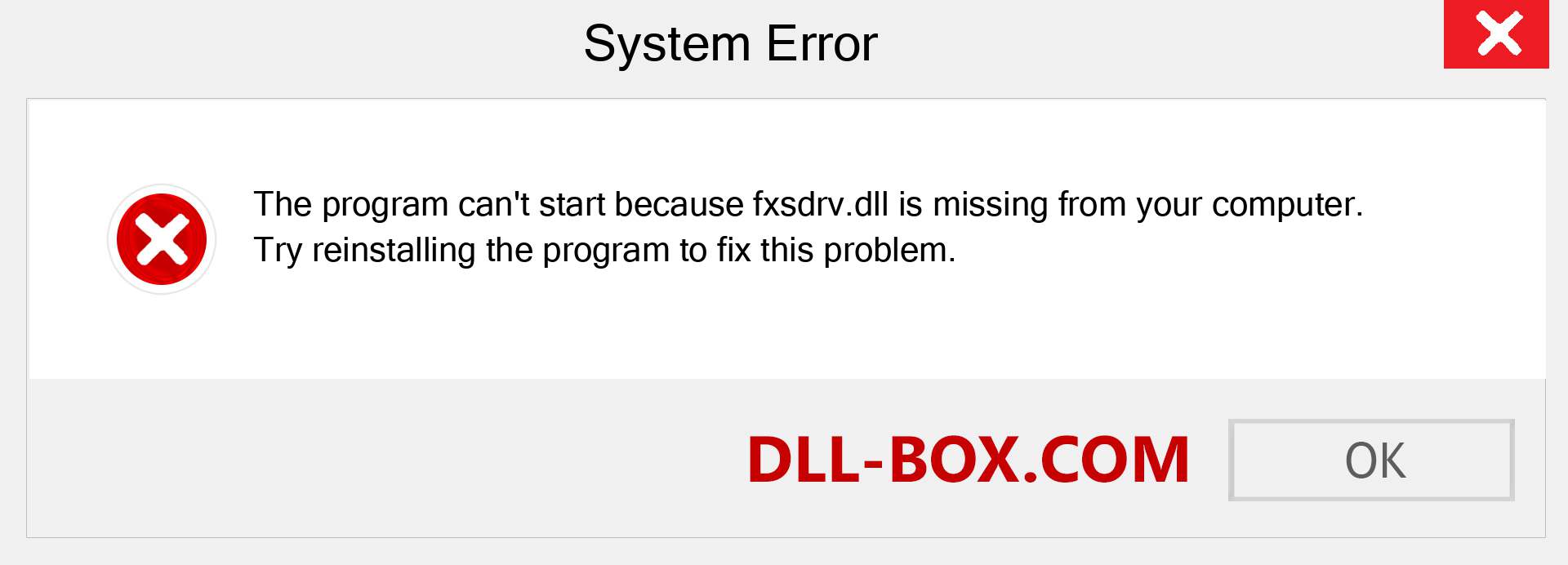  fxsdrv.dll file is missing?. Download for Windows 7, 8, 10 - Fix  fxsdrv dll Missing Error on Windows, photos, images